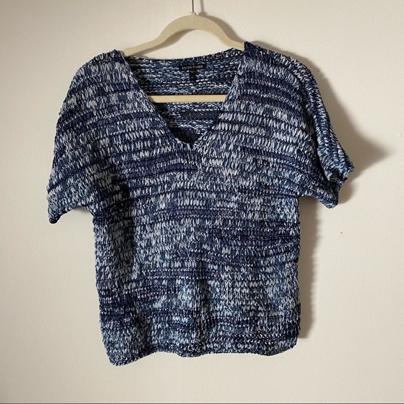 EILEEN FISHER Brushstroke V-Neck Knit Top - Picture 2 of 3